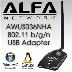Alfa AWUS036NHA Atheros AR9271 Wireless B/G/N USB Adapter